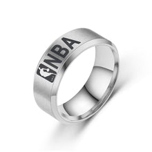 Load image into Gallery viewer, Stainless Steel NBA Circle Ring Jewelry Lovers Man Women Fashion Fine Smooth Popular Titanium Ring Jewelry Accessorie Wedding
