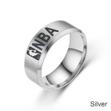 Load image into Gallery viewer, Stainless Steel NBA Circle Ring Jewelry Lovers Man Women Fashion Fine Smooth Popular Titanium Ring Jewelry Accessorie Wedding
