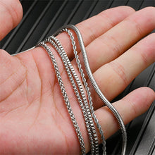Load image into Gallery viewer, Fashion New Chain Necklace For Men Punk Silver Color Stainless Steel Long Necklace Men Hip Hop Jewelry Gift

