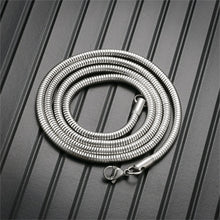 Load image into Gallery viewer, Fashion New Chain Necklace For Men Punk Silver Color Stainless Steel Long Necklace Men Hip Hop Jewelry Gift
