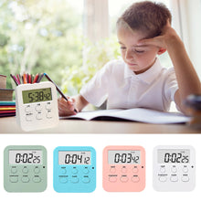 Load image into Gallery viewer, Mini Digital Kitchen Timer Manual Electronic Countdown Clock Magnetic Digital Timer with Large LCD Display Kitchen Cooking Shower Study

