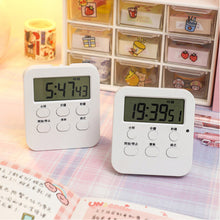 Load image into Gallery viewer, Mini Digital Kitchen Timer Manual Electronic Countdown Clock Magnetic Digital Timer with Large LCD Display Kitchen Cooking Shower Study
