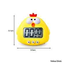 Load image into Gallery viewer, Cute Cartoon Animal Shape LCD Digital Screen Kitchen Timer Magnetic Countdown Timer for Kitchen Cooking Study Stopwatch Loud Alarm Clock
