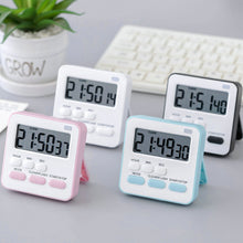 Load image into Gallery viewer, Digital Timer Manual Electronic Countdown Clock With Flashing Light Cooking Kitchen Sport Study Game With Magnetic Countdown Alarm Clock
