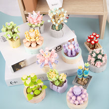 Load image into Gallery viewer, Flower Building Block Flowers Bouquet Rose Sakura Lily DIY Creative Bouquet Compatible with Cute Girl Toy Valentine's Day Gift Puzzle Assembled Building Block Toy
