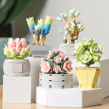 Load image into Gallery viewer, Flower Building Block Flowers Bouquet Rose Sakura Lily DIY Creative Bouquet Compatible with Cute Girl Toy Valentine's Day Gift Puzzle Assembled Building Block Toy
