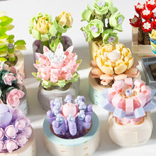 Load image into Gallery viewer, Flower Building Block Flowers Bouquet Rose Sakura Lily DIY Creative Bouquet Compatible with Cute Girl Toy Valentine's Day Gift Puzzle Assembled Building Block Toy
