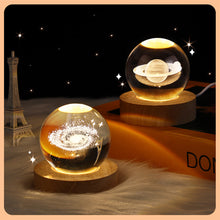 Load image into Gallery viewer, Glowing Galaxy Ferris Wheel Crystal Ball Night Lights USB Power Warm Light Bedside Light Christmas Kid Gift Night Lamp
