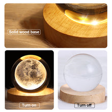 Load image into Gallery viewer, Glowing Galaxy Ferris Wheel Crystal Ball Night Lights USB Power Warm Light Bedside Light Christmas Kid Gift Night Lamp

