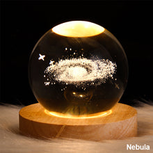 Load image into Gallery viewer, Glowing Galaxy Ferris Wheel Crystal Ball Night Lights USB Power Warm Light Bedside Light Christmas Kid Gift Night Lamp

