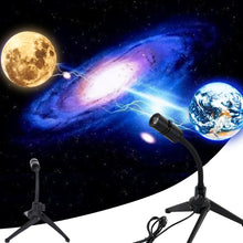 Load image into Gallery viewer, USB Starry Projector 2 In 1Moon Earth Projector Lamp 360° Rotatable Bracket Led Night Light Wall Light Planet Projection Lamp
