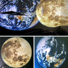 Load image into Gallery viewer, USB Starry Projector 2 In 1Moon Earth Projector Lamp 360° Rotatable Bracket Led Night Light Wall Light Planet Projection Lamp

