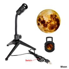 Load image into Gallery viewer, USB Starry Projector 2 In 1Moon Earth Projector Lamp 360° Rotatable Bracket Led Night Light Wall Light Planet Projection Lamp
