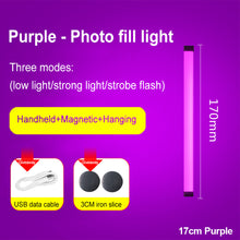 Load image into Gallery viewer, Handheld LED Night Lamps RGB Colorful Atmosphere Fill Light Rechargeable Bedroom Photography Selfie Lamp Lighting Room Decor

