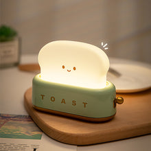 Load image into Gallery viewer, LED Bread Maker Night Light USB Charging Dimming Toast Lamp Bedroom Children Timing Sleeping Lamps Fun Switch Mood Light
