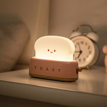 Load image into Gallery viewer, LED Bread Maker Night Light USB Charging Dimming Toast Lamp Bedroom Children Timing Sleeping Lamps Fun Switch Mood Light
