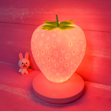 Load image into Gallery viewer, Fun Strawberry Shape Led Energy-saving Lamp Children with Sleeping Night Light USB Charging Silicone Lamp Touch Switch Birthday Xmas Gift
