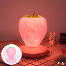 Load image into Gallery viewer, Fun Strawberry Shape Led Energy-saving Lamp Children with Sleeping Night Light USB Charging Silicone Lamp Touch Switch Birthday Xmas Gift
