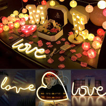 Load image into Gallery viewer, Neon LED Light Sign Lightning LOVE Heart Neon Light Neon Signs Xmas Birthday Gift for Bar Home Decor Party Christmas
