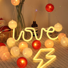 Load image into Gallery viewer, Neon LED Light Sign Lightning LOVE Heart Neon Light Neon Signs Xmas Birthday Gift for Bar Home Decor Party Christmas
