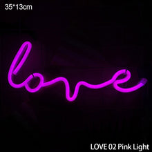 Load image into Gallery viewer, Neon LED Light Sign Lightning LOVE Heart Neon Light Neon Signs Xmas Birthday Gift for Bar Home Decor Party Christmas
