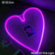 Load image into Gallery viewer, Neon LED Light Sign Lightning LOVE Heart Neon Light Neon Signs Xmas Birthday Gift for Bar Home Decor Party Christmas

