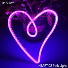 Load image into Gallery viewer, Neon LED Light Sign Lightning LOVE Heart Neon Light Neon Signs Xmas Birthday Gift for Bar Home Decor Party Christmas
