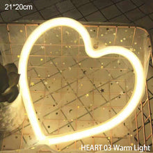Load image into Gallery viewer, Neon LED Light Sign Lightning LOVE Heart Neon Light Neon Signs Xmas Birthday Gift for Bar Home Decor Party Christmas
