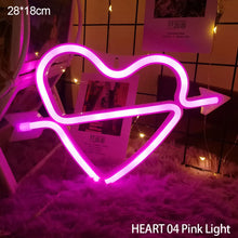Load image into Gallery viewer, Neon LED Light Sign Lightning LOVE Heart Neon Light Neon Signs Xmas Birthday Gift for Bar Home Decor Party Christmas
