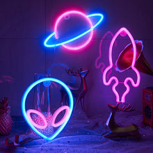 Load image into Gallery viewer, Neon LED Light Sign Lightning Aliens ET Neon Light Wall Hanging Neon Lamp Neon Signs for Bar Home Decor Party Christmas Xmas Birthday Gift
