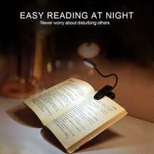 Load image into Gallery viewer, LED Eye Protection Book Night Light Adjustable Mini Clip-On Study Desk Lamp Battery Powered Flexible for Travel Bedroom Reading
