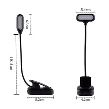 Load image into Gallery viewer, LED Eye Protection Book Night Light Adjustable Mini Clip-On Study Desk Lamp Battery Powered Flexible for Travel Bedroom Reading
