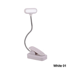 Load image into Gallery viewer, LED Eye Protection Book Night Light Adjustable Mini Clip-On Study Desk Lamp Battery Powered Flexible for Travel Bedroom Reading

