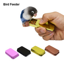 Load image into Gallery viewer, Bird Training Food Jar Handheld Parrot Bird Feeding Feeder Bird IQ Growth Training Tools Interactive Toys Mini Iron Tank for Bird Feeding
