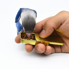 Load image into Gallery viewer, Bird Training Food Jar Handheld Parrot Bird Feeding Feeder Bird IQ Growth Training Tools Interactive Toys Mini Iron Tank for Bird Feeding
