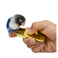Load image into Gallery viewer, Bird Training Food Jar Handheld Parrot Bird Feeding Feeder Bird IQ Growth Training Tools Interactive Toys Mini Iron Tank for Bird Feeding
