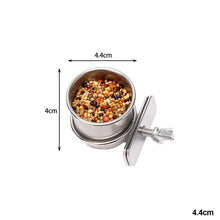 Load image into Gallery viewer, Pet Birds Hanging Cage Bowl Dish Cup Anti-turnover Stainless Steel Feeding Food Drinking Feeder for Parakeet Lovebird
