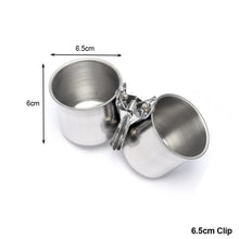 Load image into Gallery viewer, Pet Birds Hanging Cage Bowl Dish Cup Anti-turnover Stainless Steel Feeding Food Drinking Feeder for Parakeet Lovebird
