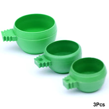 Load image into Gallery viewer, 3Pcs/set Mini Bird Parrot Pigeons Hamster Pet Cage Water Food Bowl Feeder Plastic Pigeons Birds Cage Sand Water Cup Hanging Drinking Feeding Bowl
