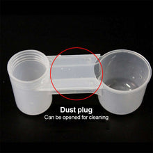 Load image into Gallery viewer, Plastic Pet Bird Drinker Feeder Water Bottle Cup Cat Chicken Pigeon Parrot Hamster Double Nozzle Water Guide Feeding Holder
