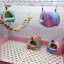 Load image into Gallery viewer, Winter Pet Bird Parrot Hamster Cage Cotton Nest Tunnel Hammock Hut Tent Bed Hanging Cave For Sleeping Hatching For Hamster Rabbit Guinea Pig
