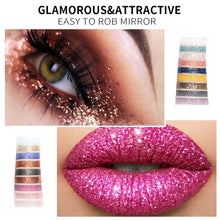 Load image into Gallery viewer, Glitter Eye Shadow Makeup Monochrome Shining Eyeshadow Sequins Pearly Universal Party Cosmetic Palete Women Cosmetics
