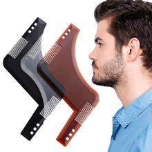 Load image into Gallery viewer, Creative Beard Styling Template Beard Comb Sideburns Comb Barber Tool Mustache Trimming Styling Stencil Optional Styling Comb
