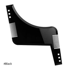 Load image into Gallery viewer, Creative Beard Styling Template Beard Comb Sideburns Comb Barber Tool Mustache Trimming Styling Stencil Optional Styling Comb
