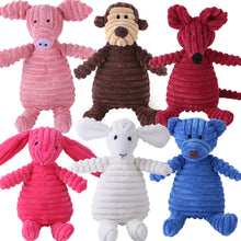 Load image into Gallery viewer, Dog Puppy Plush Toys Pets Chew Toy Animal Shape Squeak Cleaning Toys for Small Medium Dog Accessories Pet Training Supplies
