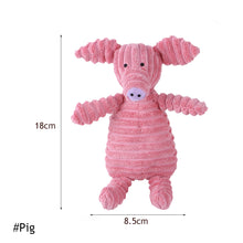 Load image into Gallery viewer, Dog Puppy Plush Toys Pets Chew Toy Animal Shape Squeak Cleaning Toys for Small Medium Dog Accessories Pet Training Supplies
