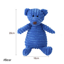 Load image into Gallery viewer, Dog Puppy Plush Toys Pets Chew Toy Animal Shape Squeak Cleaning Toys for Small Medium Dog Accessories Pet Training Supplies
