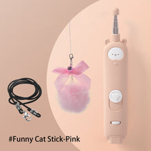 Load image into Gallery viewer, Telescopic Pointer Cat Toy USB Rechargeable Infrared Laser Light Funny Cat Stick Pet Supplies Interactive Feather Bell Toys
