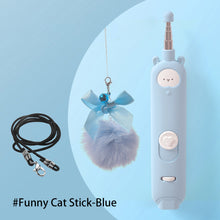 Load image into Gallery viewer, Telescopic Pointer Cat Toy USB Rechargeable Infrared Laser Light Funny Cat Stick Pet Supplies Interactive Feather Bell Toys
