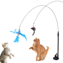 Load image into Gallery viewer, Cat Simulation Bird Interactive Toys Funny Feather Bird with Bell Cat Stick Toy for Kitten Playing Teaser Wand Toy Cat Supplies
